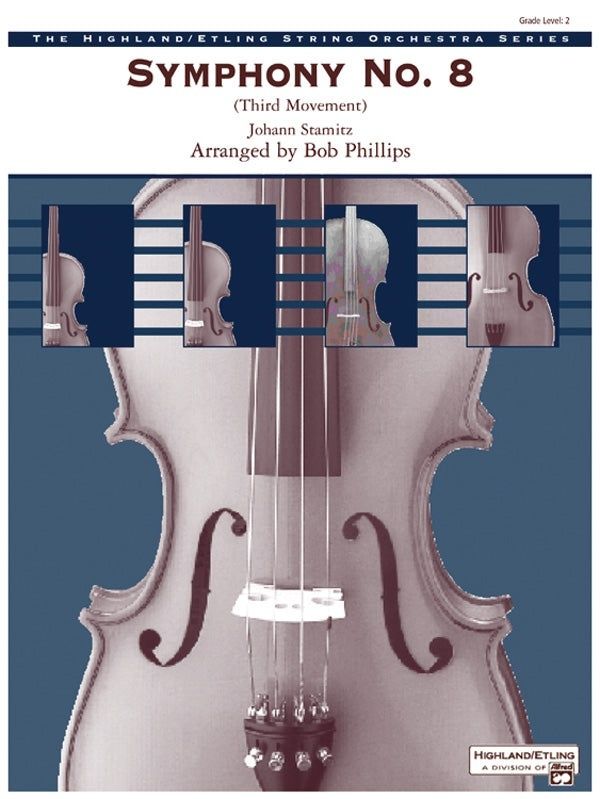 Notencover für eine Streicher-Sinfonie mit großformatiger Violoncello-Abbildung